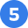 5 five circle blue