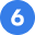 6 six circle blue